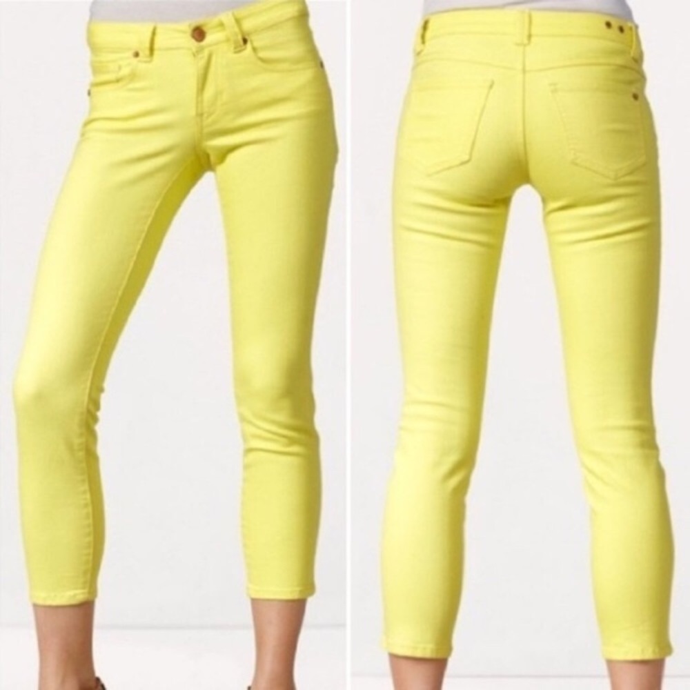 Cabi Canary Yellow Crop Denim Jeans Style …